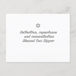 Jom Kippur Feiertagspostkarte