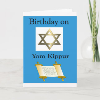 Jom Kippur Geburtstag Karte