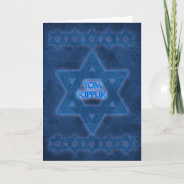 Jom Kippur, Ma'artv, shacharit, musat, mincha Karte (Vorderseite)