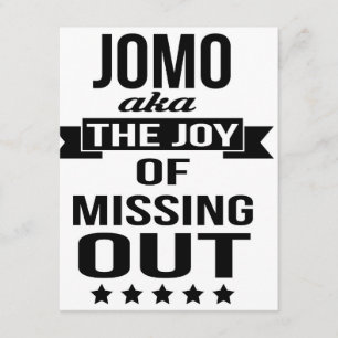 JOMO- La joie de ne pas avoir de cartes d'invitati