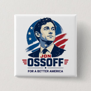 Jon Ossoff Für ein besseres Amerika Politisch Button