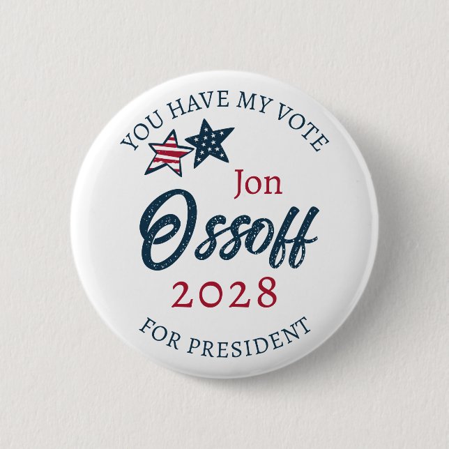 Jon Ossoff für Präsident 2028  Button (Vorderseite)