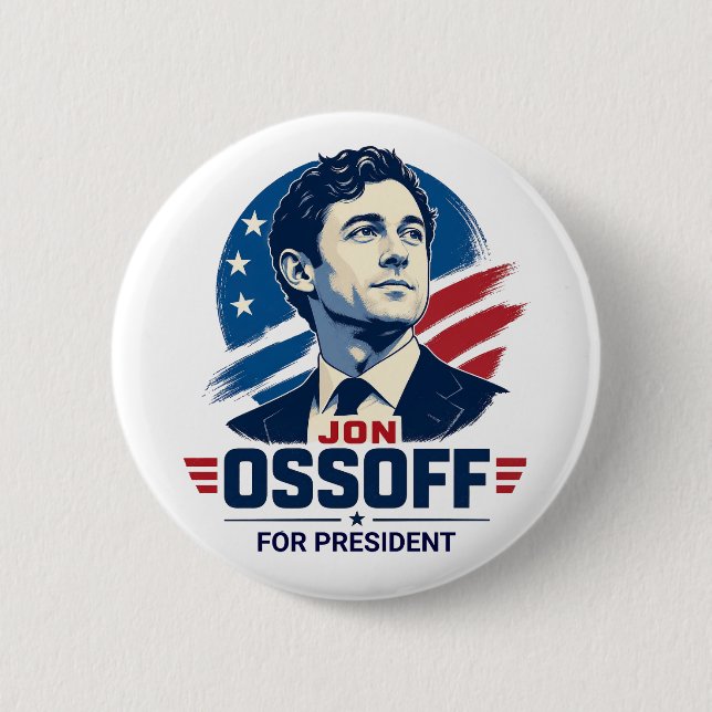 Jon Ossoff für Präsident 2028   Button (Vorderseite)