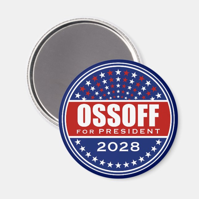 Jon Ossoff für Präsident 2028 Magnet (Vorderseite/Rückseite)