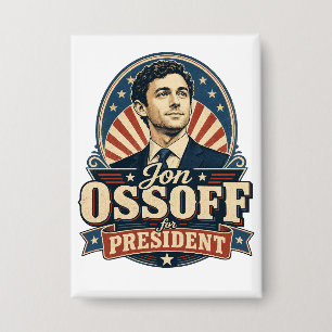 Jon Ossoff Für Präsident Politisch Button