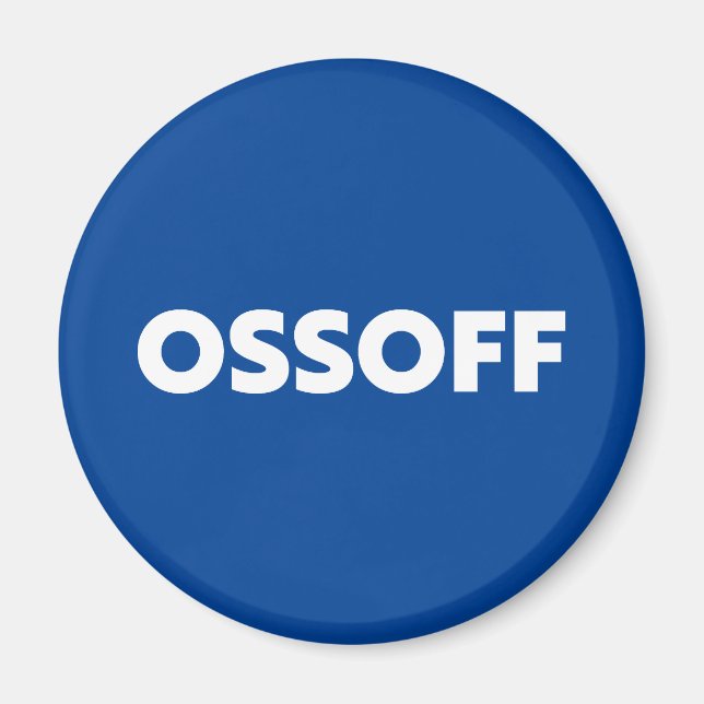 Jon Ossoff Georgia Senat Absturz blau weiß Magnet (Vorne)