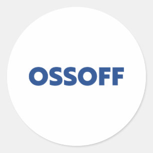 Jon Ossoff Georgia Senat Absturz blau weiß Runder Aufkleber