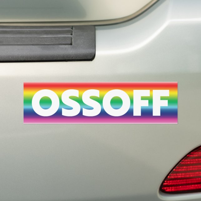 Jon Ossoff Georgia Senat Runoff Stolz lgbt Stoßfän Autoaufkleber (Auf Auto)