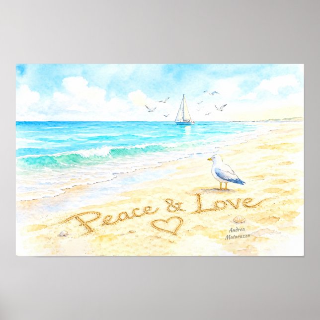 Jon Seagull - Frieden & Liebe  Poster (Vorne)