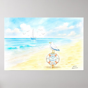 Jon Seagull - Frieden und Liebe retten die Welt Poster