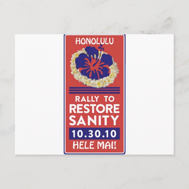 Jon Stewart Lei Postkarte (Vorderseite)