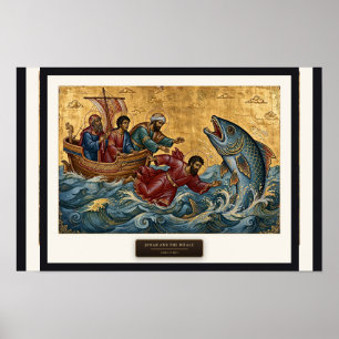 Jona und der Wal — byzantinisches Ikon Poster