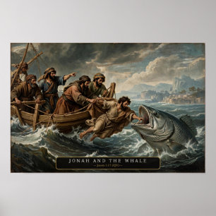 Jona und der Wal — Da-Vinci-Stil Poster