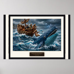 Jona und der Wal — Kunst aus Bausteinen Poster