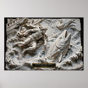 Jona und der Wal — Renaissance-Marmor Poster