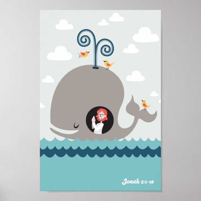 Jonah And The Whale Poster Bible Story Christian (Devant)