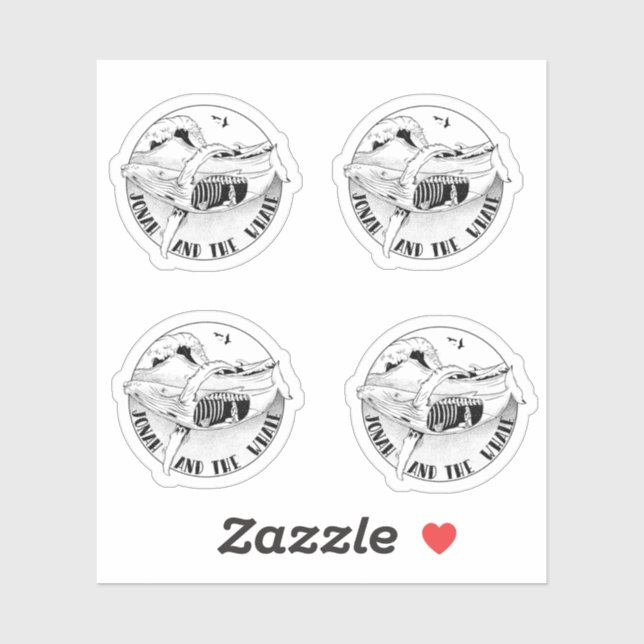 Jonah in der Zeit der Bibelkunst Aufkleber (Blatt)