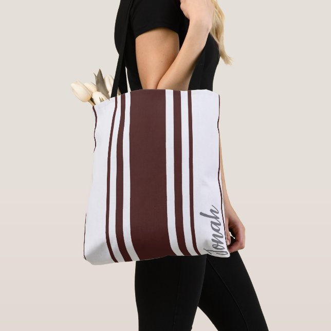 Jonah Minimalist Striped Monogramm Tasche (Von Nahem)