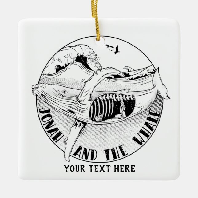 Jonah und der Wal Keramikornament (Vorderseite)