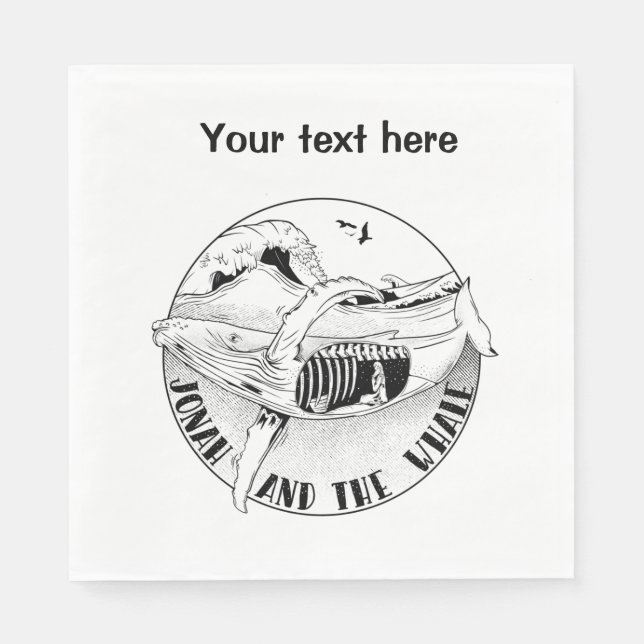 Jonah und der Wal Serviette (Vorderseite)