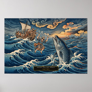 Jonah und der Wal — Ukiyo-e Poster