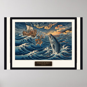 Jonah und der Wal — Ukiyo-e Poster
