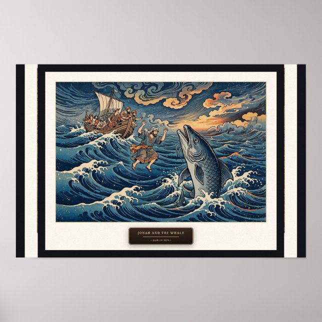 Jonah und der Wal — Ukiyo-e Poster (Vorne)