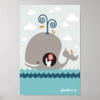Jonah und die Whale-Poster-Bibelgeschichte Christl