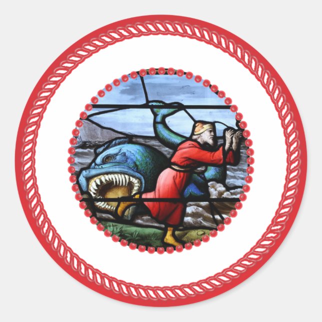 Jonah und Whale Jesse Tree Sticker (Vorderseite)