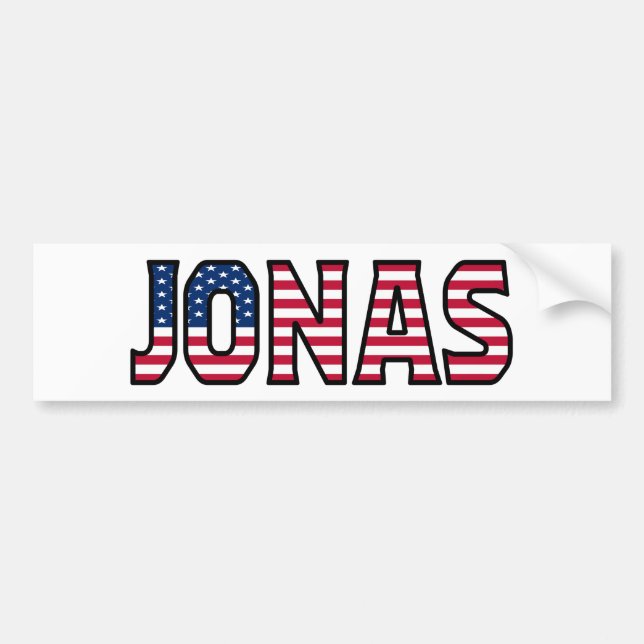 Jonas Name Vorname USA Aufkleber Sticker Auto Autoaufkleber (Vorne)
