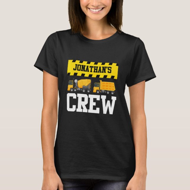 Jonathan Construction Crew Custom Dumptruck Dump T T-Shirt (Vorderseite)