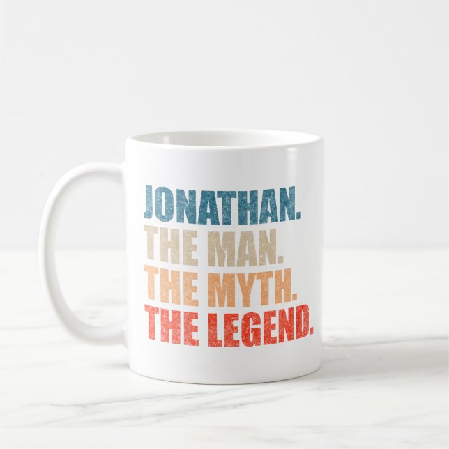 Jonathan der Mann der Mythos die Legende Kaffeetasse (Links)