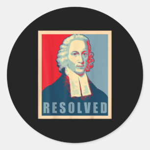 Jonathan Edwards gelöster Calvinist Reformiert Runder Aufkleber