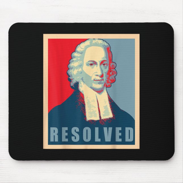 Jonathan Edwards Resolved Calvinist Reformed  Mousepad (Vorne)