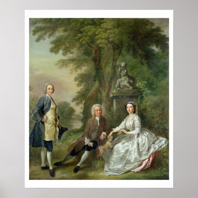 Jonathan Tyers (d.1767) und seine Tochter Elizabet Poster (Vorne)