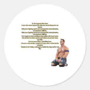 Jone Cena Sie können mich nicht aufklebern sehen Runder Aufkleber