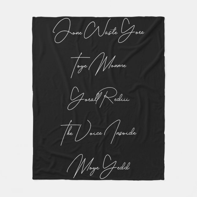 Jone Waste Yore Toye Monme Wood Wall Art Fleecedecke (Vorderseite)