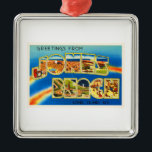 Jones Beach New York New York New York Vintage Tra Silbernes Ornament<br><div class="desc">Jones Beach, New York NY
Ein nostalgisches, altmodisches Andenken-Postkartenbild, ein authentisches Retro-Design. Grüße der American Travelog Virtual Touring Company!</div>