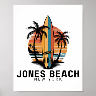 Jones Beach New York Surfen Surfer _1 Poster