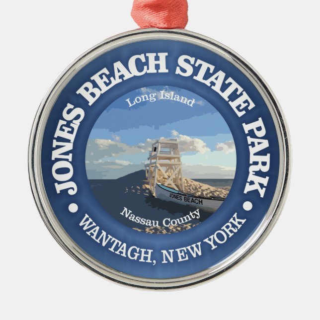 Jones Beach SP Ornament Aus Metall (Vorne)