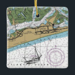 Jones Beach Staat Park NY Chart Keramikornament<br><div class="desc">Jones Beach Staat Park, NY Weihnachtsschmuck aus nautischen Diagramm gemacht.</div>