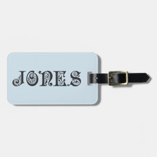 Jones Extravagant Typografie Gepäcktag Gepäckanhänger