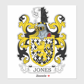 Jones Familienwappen Aufkleber