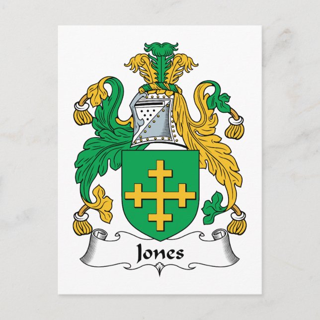 Jones Familienwappen Postkarte (Vorderseite)