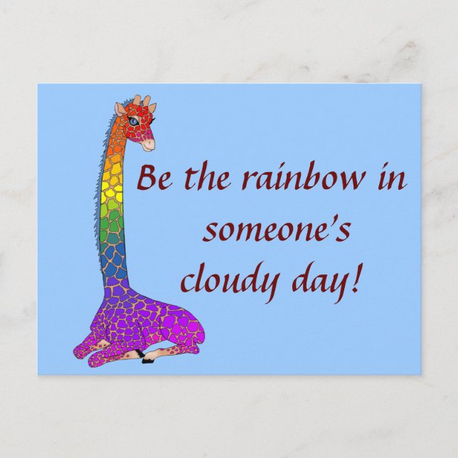 Jones Regenbogen Postkarte (Vorderseite)