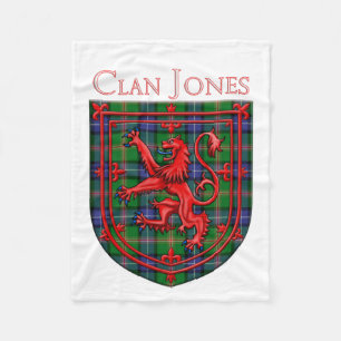 Jones Tartan Schottischer Plaid Löwe Rampant Fleecedecke