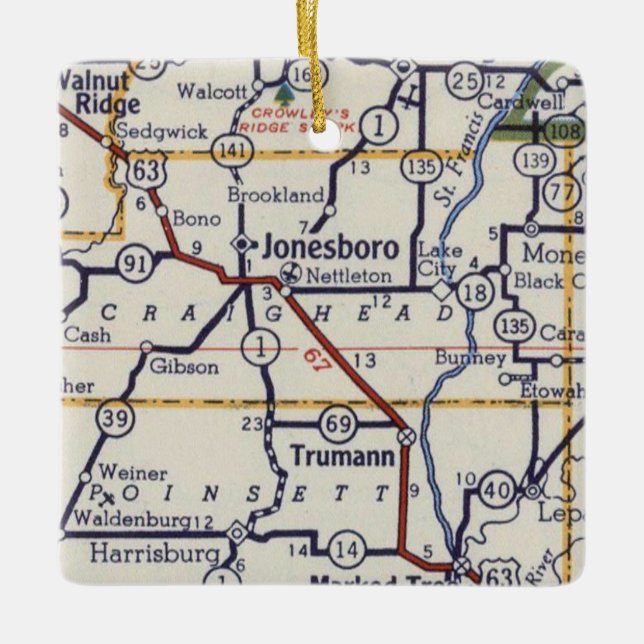 Jonesboro AR Keramikornament (Vorderseite)