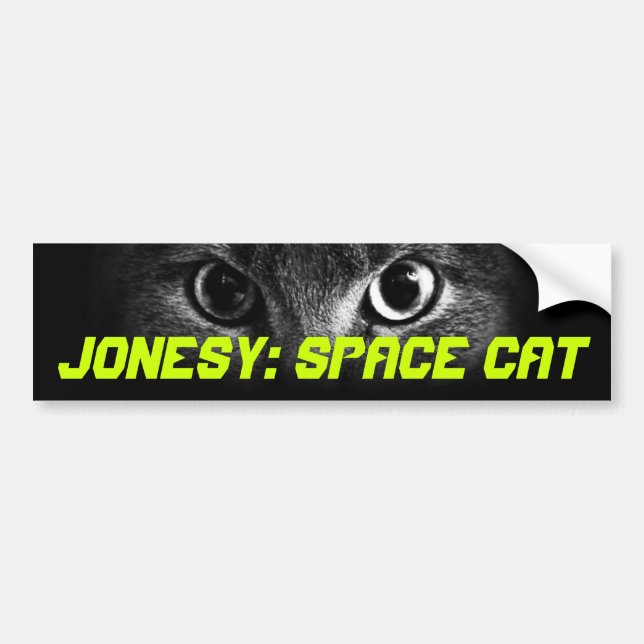 Jonesy: Raum-Katze Autoaufkleber (Vorne)