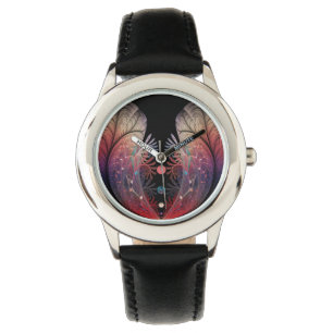 Jonglage Abstract Moderne Fantasy-Fraktal-Kunst Armbanduhr