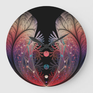 Jonglage Abstract Moderne Fantasy Fraktal Kunst Große Wanduhr